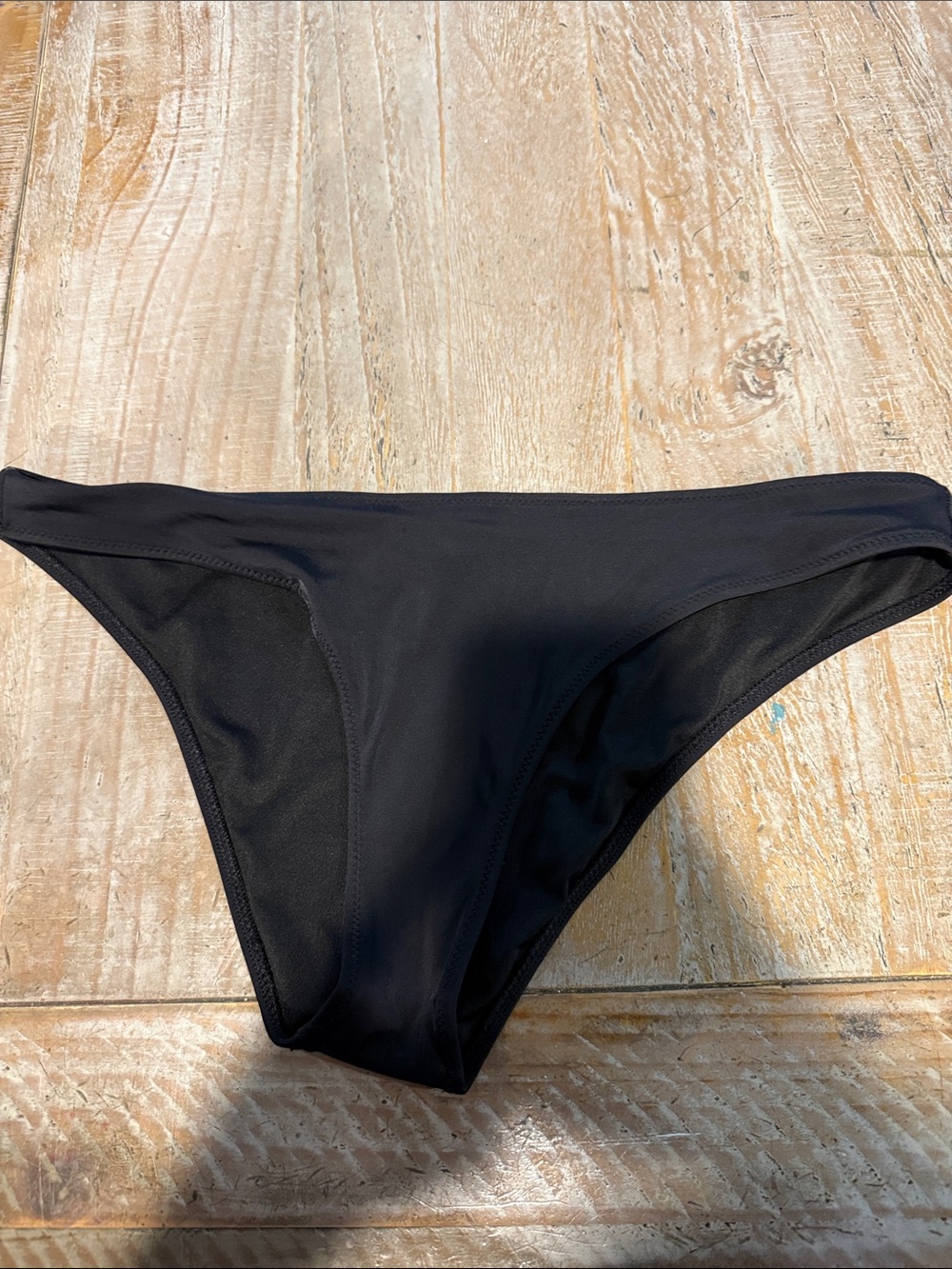 Shade & Shore Black Women's Bikini Bottom - Low Rise Swim Brief